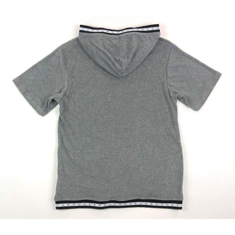 The Hundreds Marvin Mens Large Short Sleeve Hoodie Sweatshirt Gray Terry Cloth - Picture 10 of 12